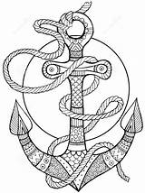 Anchor And Rope Coloring Image Pages  Cool sketch template
