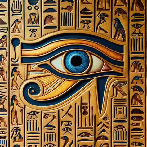 Premium Photo | Hieroglyphs from ancient Egypt depicting the Eye of ...