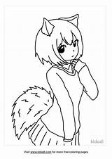 41  Wolf Anime Girl Coloring Pages sketch template