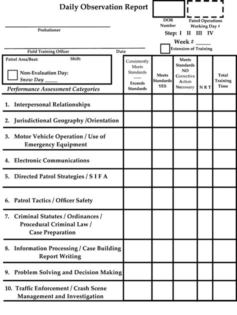 Police daily observation report template: Fill out & sign online | DocHub