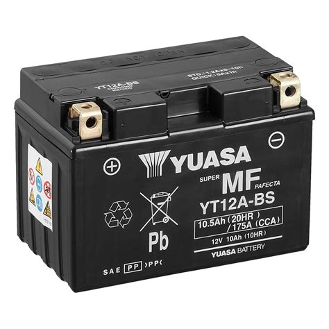 Yuasa YT12A-BS 12v VRLA Motorbike & Motorcycle Battery - www ...