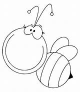 Cute Cartoon Bee Coloring Page  Free Printable Pages sketch template