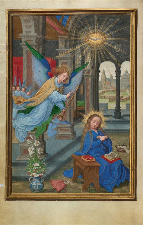 The Annunciation by Simon Bening (16th Century) - Public Domain ...