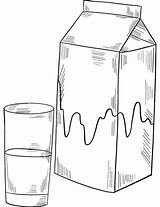 Glass And Carton Of Milk coloring Page  ColouringPages sketch template