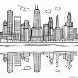 Chicago Skyline Coloring Page 70605 55877 sketch template