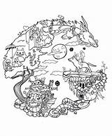 Studio ghibli By chloe  Manga / Anime Coloring Pages For Adults sketch template