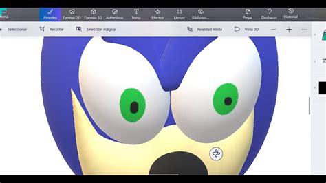 como hacer a sonic en paint 3D - YouTube