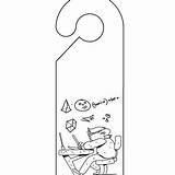 Door hanger coloring Pages  Hellokidscom sketch template