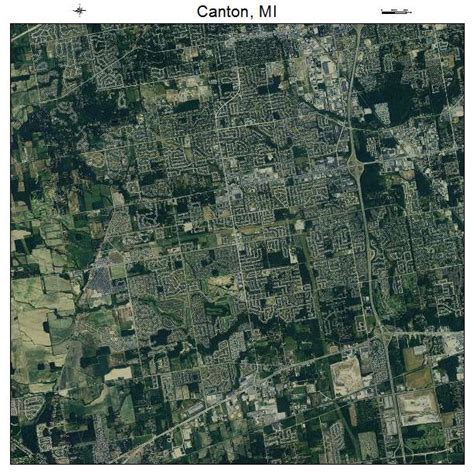 Aerial Photography Map of Canton, MI Michigan