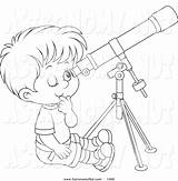 Telescope Coloring Page At GetColoringscom  Free Printable Colorings sketch template