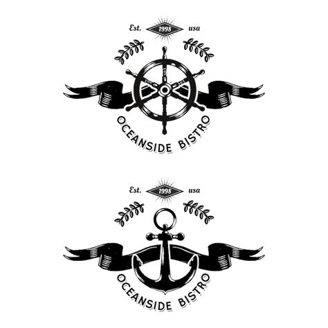 Vintage marine logos | Royalty free vector - 637028
