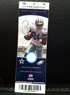 Ticket Stubs: Dallas Cowboys vs. Philadelphia Eagles