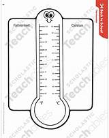 Blank Thermometer Coloring Page sketch template