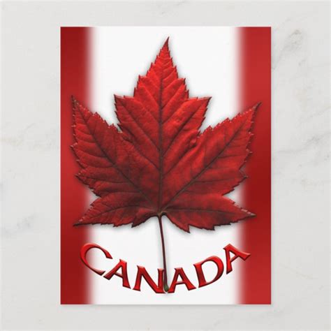 Canada Flag Postcards Canadian Souvenir Postcards | Zazzle