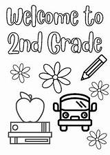 Back To School Coloring Page  Welcome 2nd Grade TPT sketch template