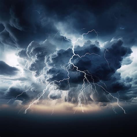 Premium AI Image | a storm cloud with lightning in the sky