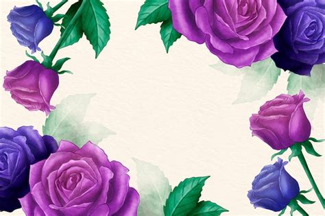 Purple Roses Background