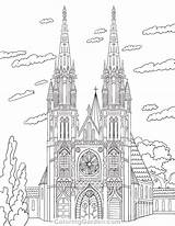 Cathedral Coloring Pages sketch template