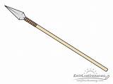 Atlatl Spear Drawing Thrower Hunter Prehistoric Atl Figure Pre Diagram  sketch template