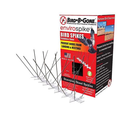 Bird B Gone Enviro Spike 10 ft. x 5 in. Stainless Steel Bird Spikes ...