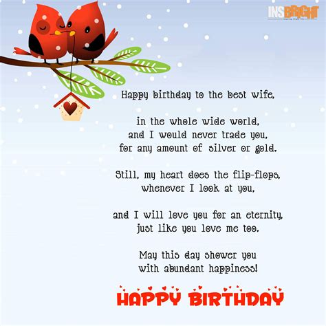 10+ Romantic Happy Birthday Poems For Wife With Love From Husband | Short Birthday Poems For Her ...