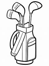 Golf bag With Clubs colouring book Pages For Children And Adults  sketch template