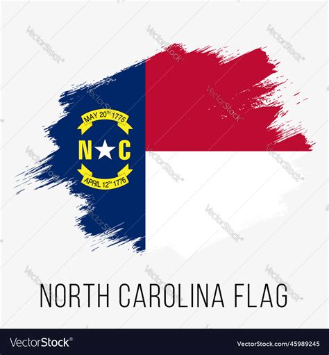 Usa state north carolina flag design Royalty Free Vector