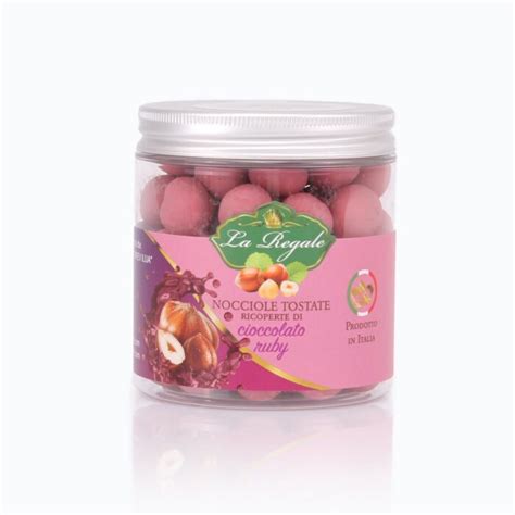Roasted Hazelnuts Covered with Ruby Chocolate – La Regale – Nocciola Piemonte IGP