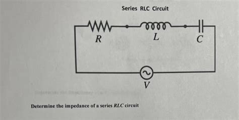 Solved Series RLC Circuit Determine the impedance of a | Chegg.com