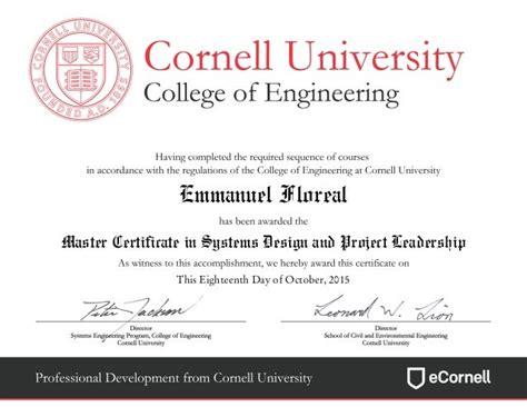 Ecornell Leadership Certificate | TUTORE.ORG - Master of Documents