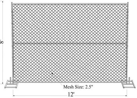 chain link temporary fence panels 6x10 and 6x12 8x12