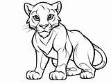 Downloadable Panther Coloring  Page sketch template
