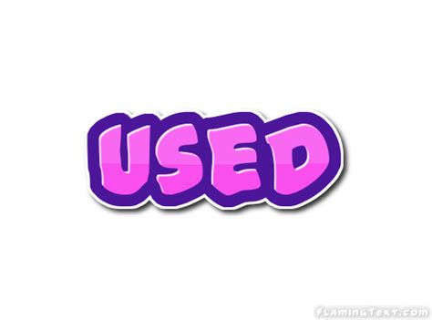 used Logo | Free Logo Design Tool from Flaming Text