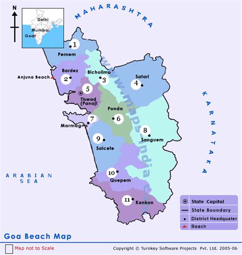 Anjuna Beach,Goa Beaches,Anjuna Beach Map,Beaches in Goa,Goa Anjuna ...