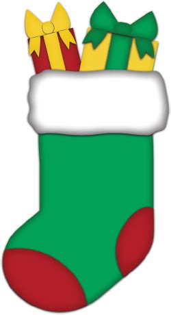 Green Christmas Stocking clip art