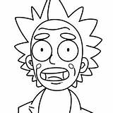 Rick Sanchez With A Crazy Expression Coloring Page  Pagescom sketch template