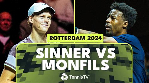 Sizzling Showdown: Jannik Sinner vs Gael Monfils Highlights | Rotterdam ...