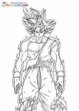Goku Ultra Instinct Coloring Pages sketch template
