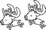 openclipart圖庫：Caribou Coloring Page sketch template