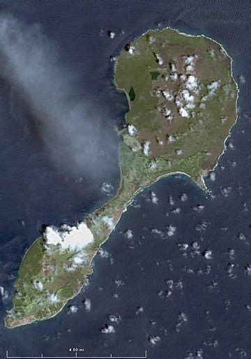 Pagan Island Volcanoes - Wikipedia - Caption: Landsat view of Pagan ...