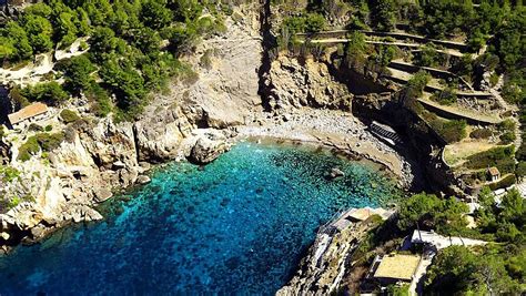 Beach "Cala Deia" near Deia in the west of Mallorca