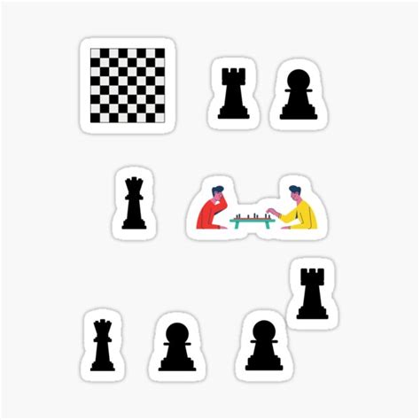 "Funny chess board table lover,chess pieces, Cool chessboard " Sticker ...