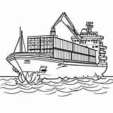 Free Printable Cargo Ship coloring Page  Download Print Or Color sketch template
