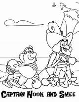 Captain Hook And Smee Coloring Page  Kids Play Color Pirate sketch template
