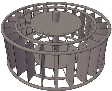 1 CAD design of cross-flow turbine | Download Scientific Diagram