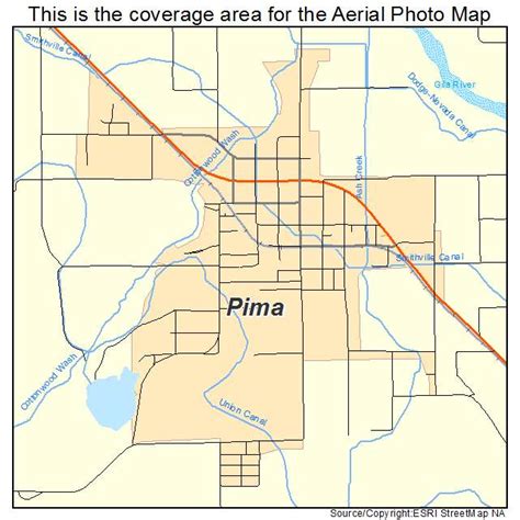 Aerial Photography Map of Pima, AZ Arizona