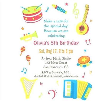 Birthday Party Invitation Template Google Docs - Cards Design Templates