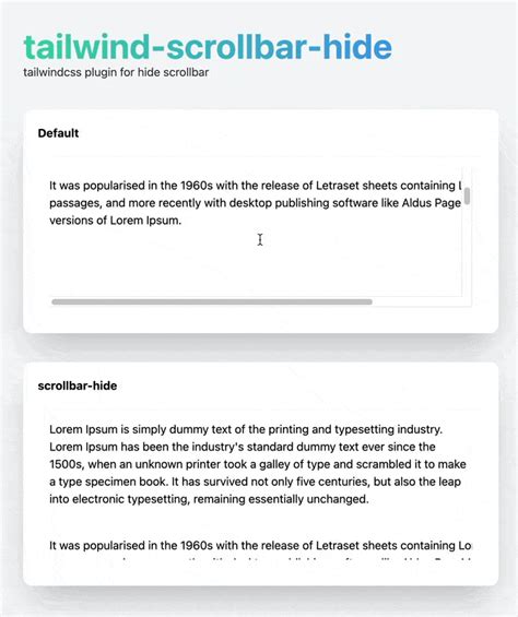 npm:tailwind-scrollbar-hide | Skypack