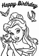 11 Beautiful Princess Birthday Coloring Pages & Cards Free  sketch template
