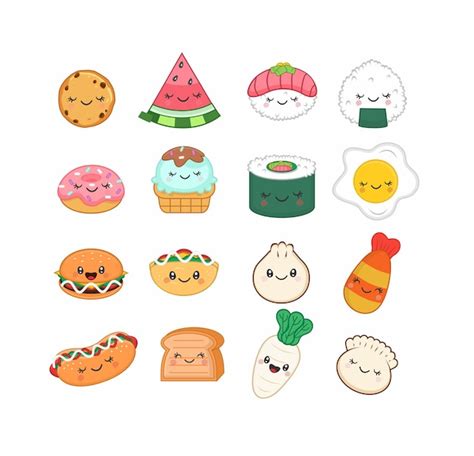 Kawaii Food Sticker Set, 59% OFF | www.elevate.in